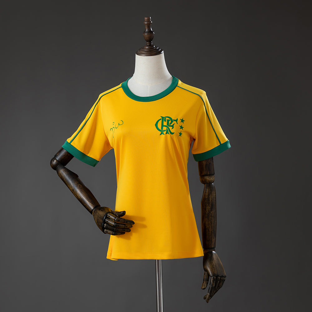 Camisola Flamengo Edição Especial Zico Amarela 26/27 - Versão Feminina