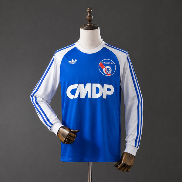 Camisola RC Strasbourg Principal 78/79 Retro - Manga Comprida