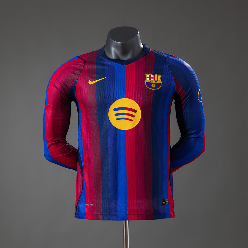 Camisola Barcelona Principal 26/27 - Manga Comprida - Versão Jogador