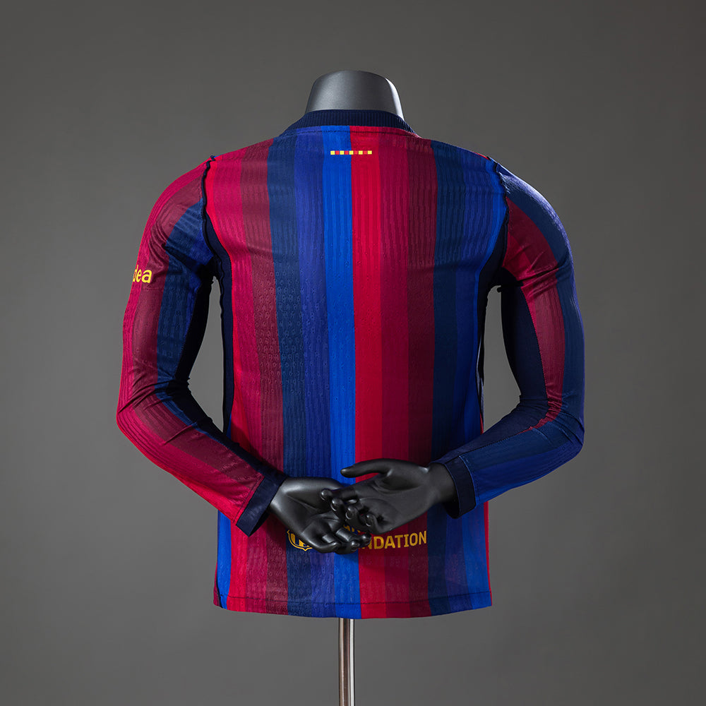 Camisola Barcelona Principal 26/27 - Manga Comprida - Versão Jogador