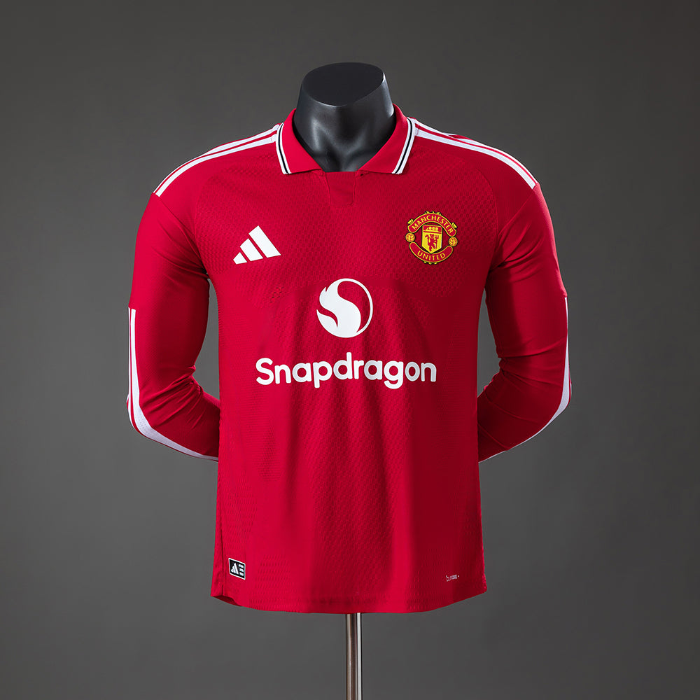 Camisola Manchester United Principal 26/27 - Manga Comprida - Versão Jogador