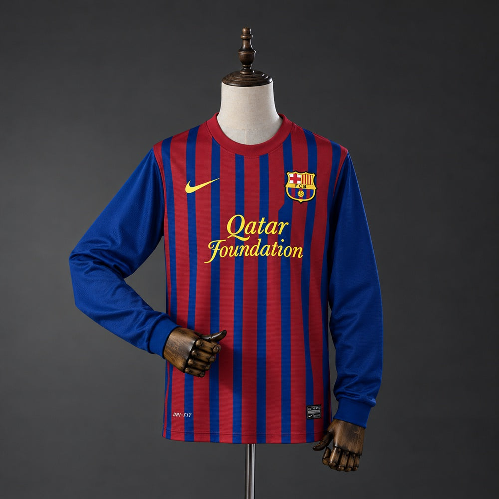 Camisola Barcelona Principal 11/12 Retro - Manga Comprida