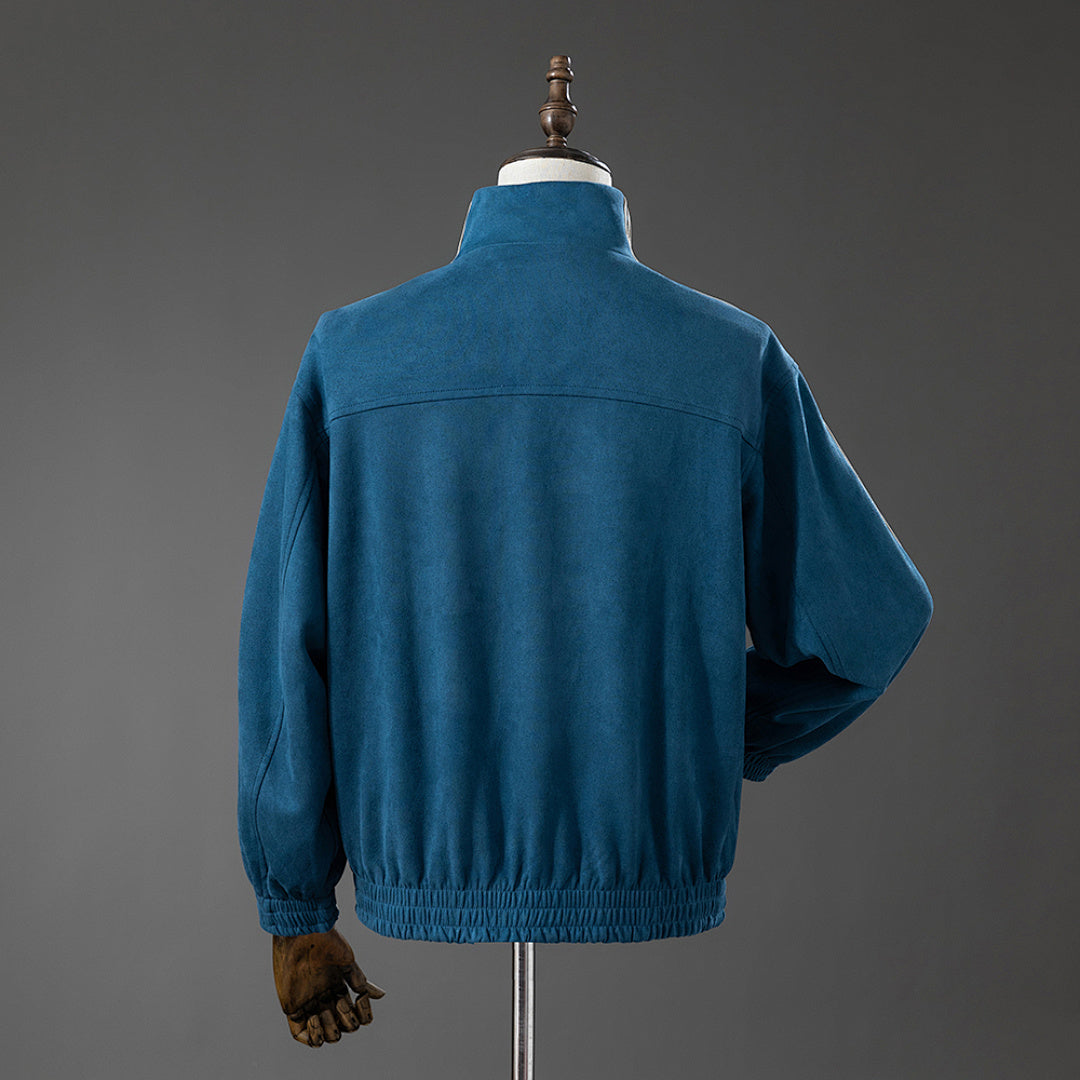 Casaco Estilo Tang Ano Novo Chinês - Azul-Ganga