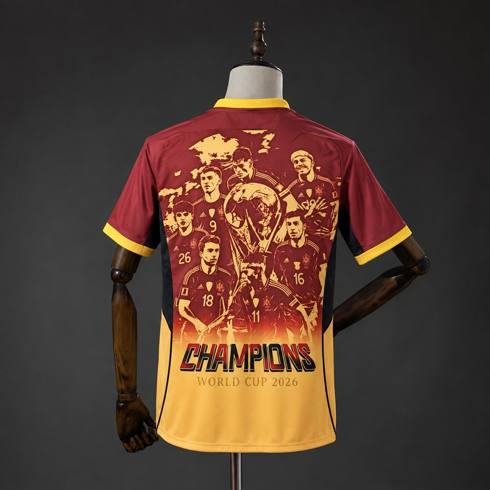 Camisola Espanha Principal Edição Especial Campeã 26/27 - Mundial 2026