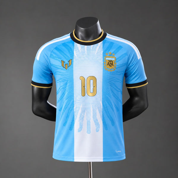 Camisola Argentina Edição Especial com Nome e Número 26/27 - Mundial 2026 - Versão Jogador