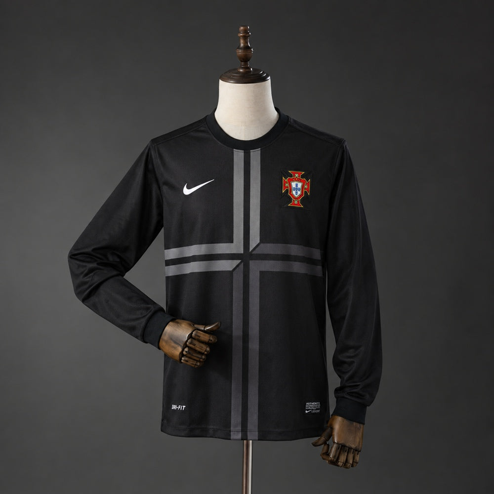 Camisola Portugal Preta 13/14 Retro - Manga Comprida