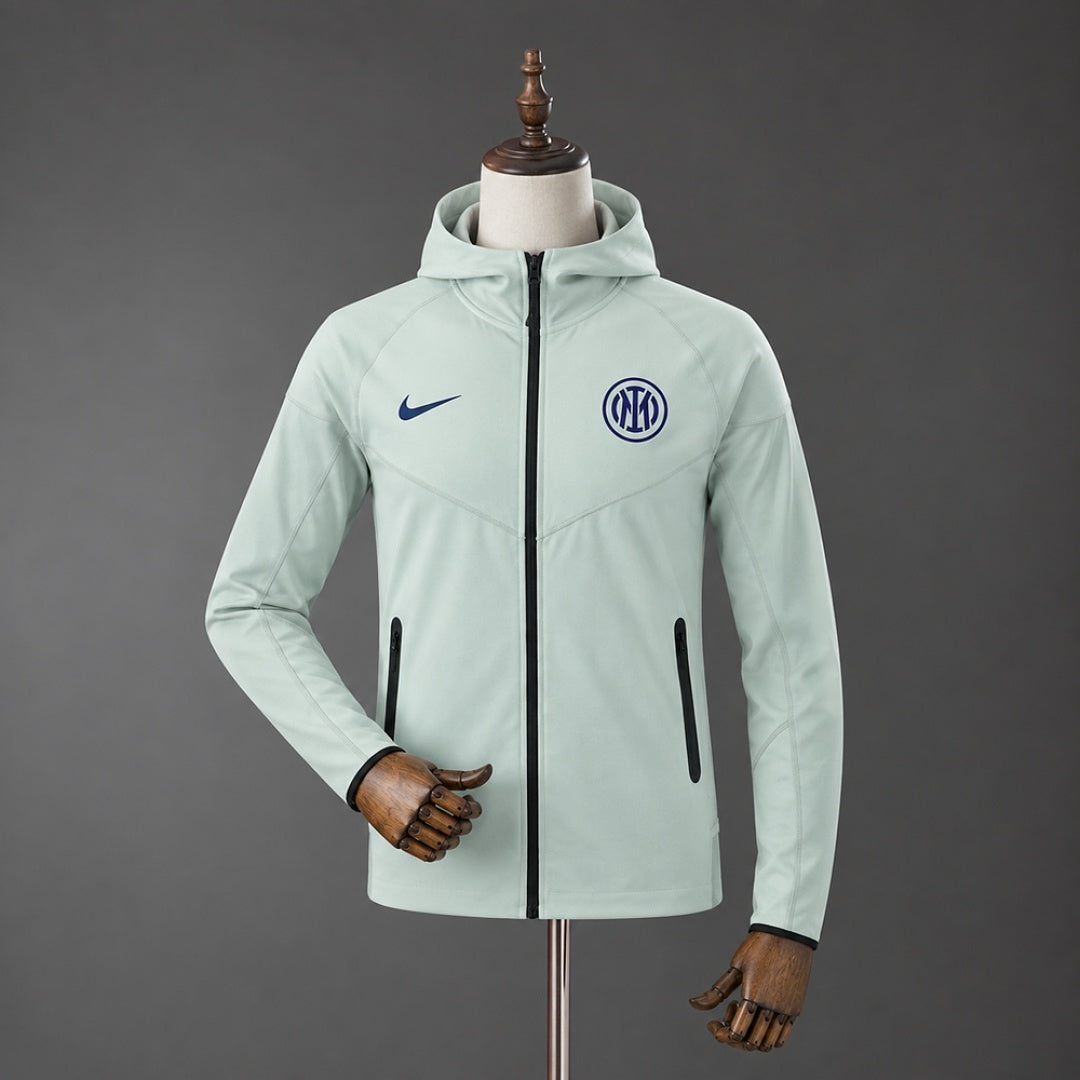 Sweatshirt com Capuz e Fecho Inter de Milão 25/26 - Ciano
