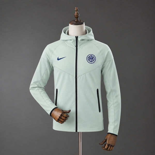 Sweatshirt com Capuz e Fecho Inter de Milão 25/26 - Ciano