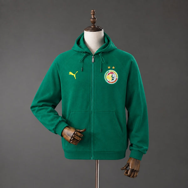 Sweatshirt com Capuz e Fecho Senegal 2026 - Verde