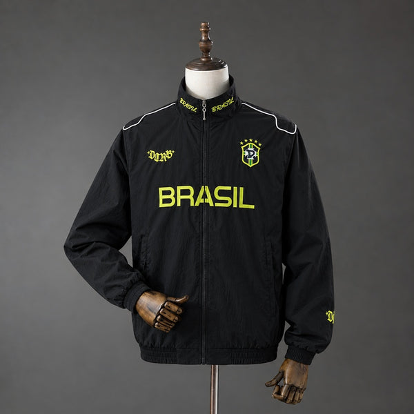 Casaco com Fecho Brasil 2026 - Preto