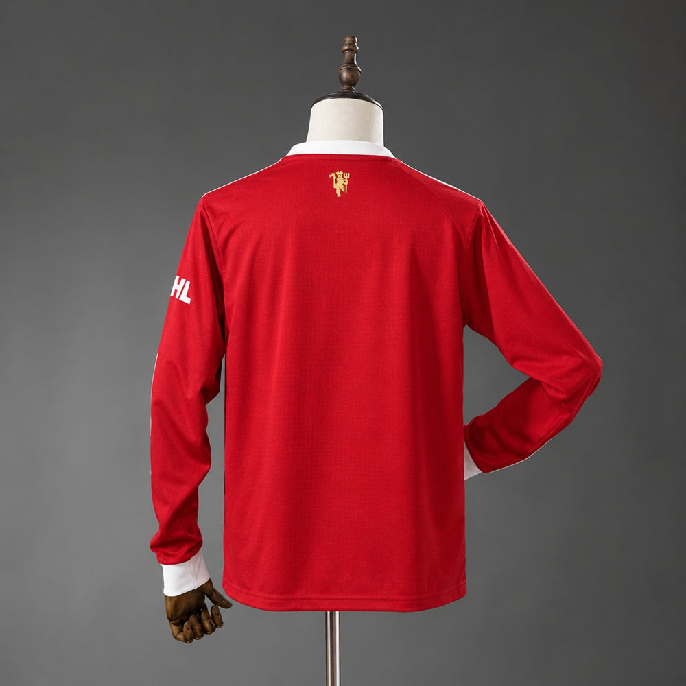 Camisola Manchester United Principal 21/22 Retro - Manga Comprida