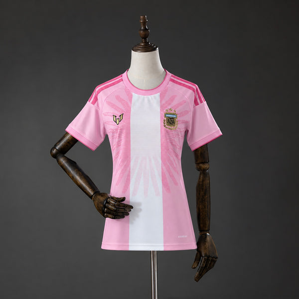 Camisola Argentina Edição Especial Rosa 26/27 - Mundial 2026 - Versão Feminina