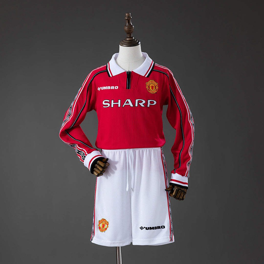 Kit Manchester United Principal Criança 98/99 - Manga Comprida