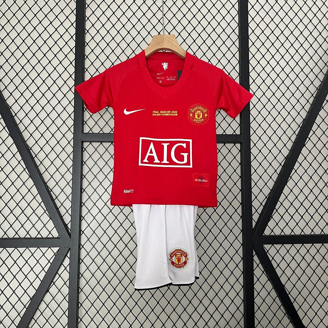 Kit Manchester United Principal Criança 07/08 (Champions)