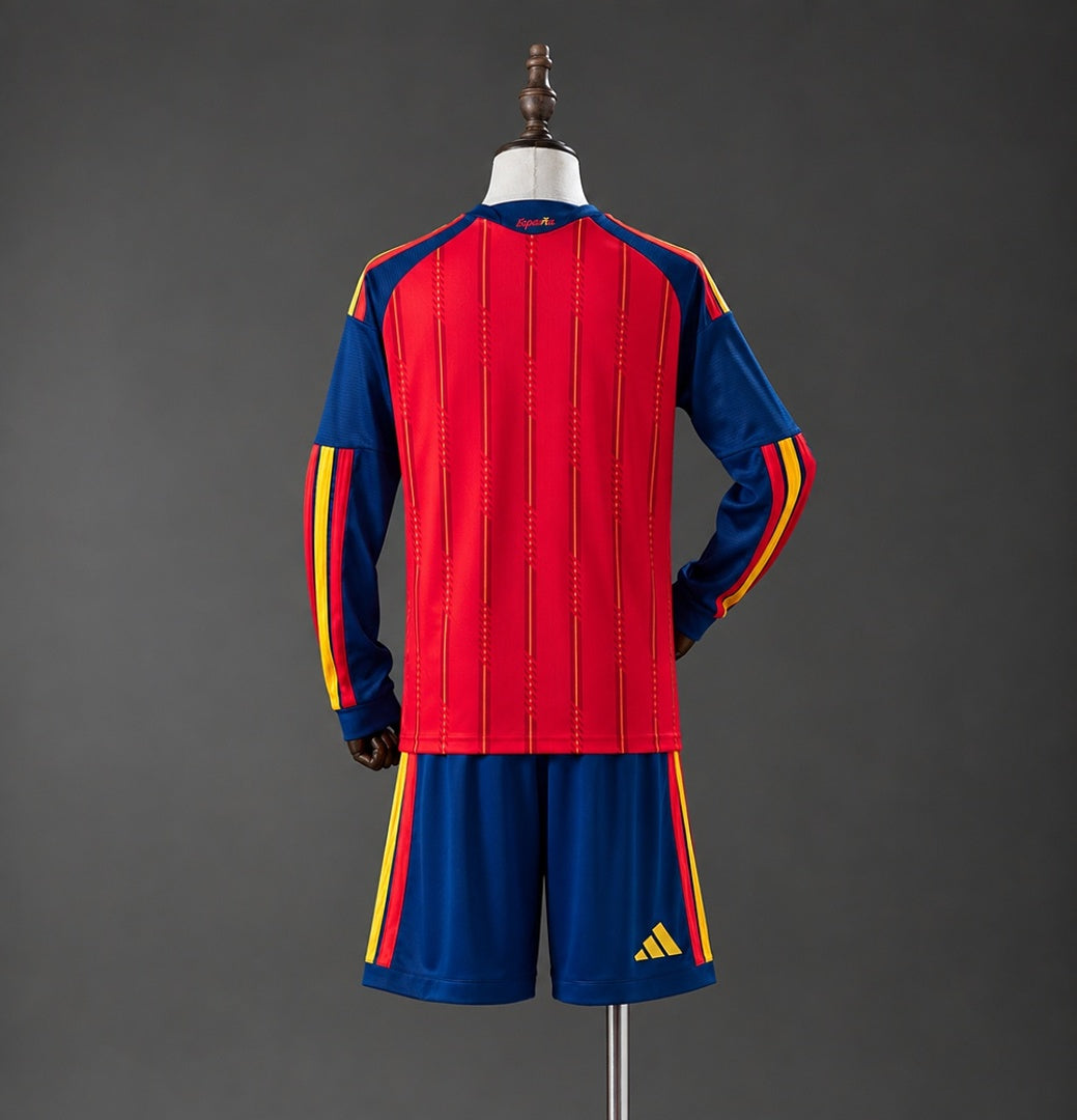 Kit Espanha Principal Criança 2026 - Manga Comprida