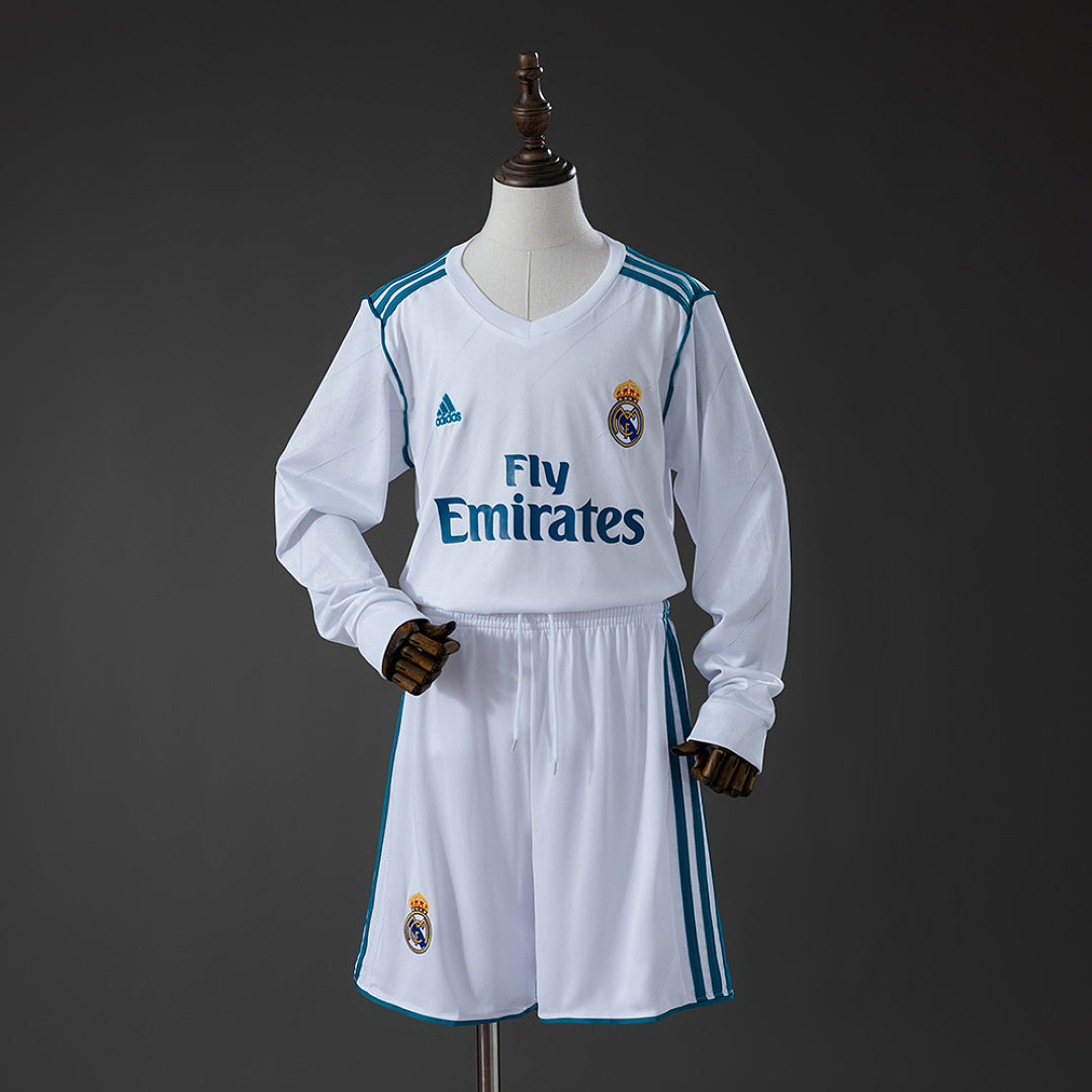 Kit Real Madrid Principal Criança 17/18 - Manga Comprida