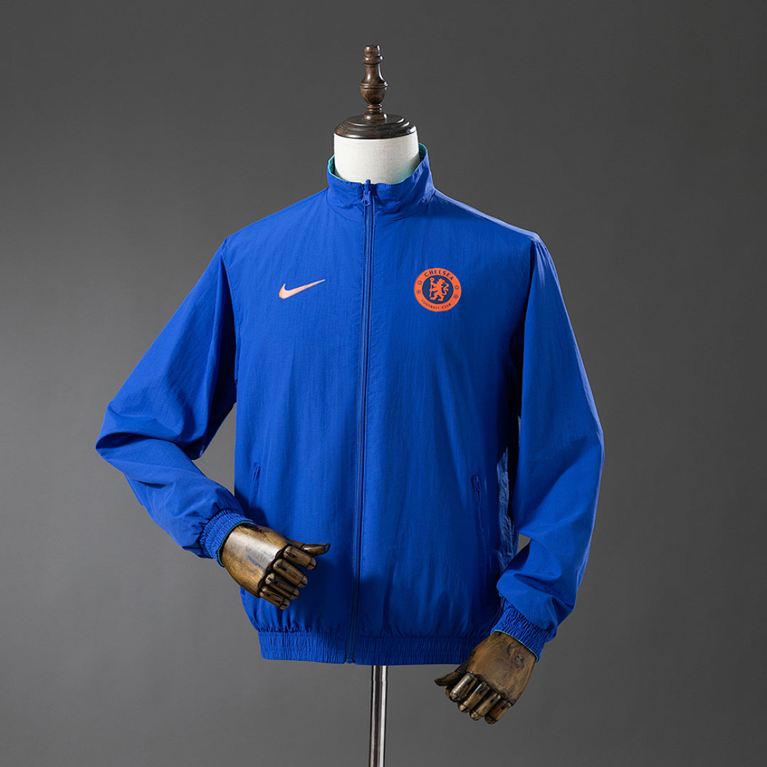 Corta-Vento Reversível Chelsea - Azul e Azul-Celeste
