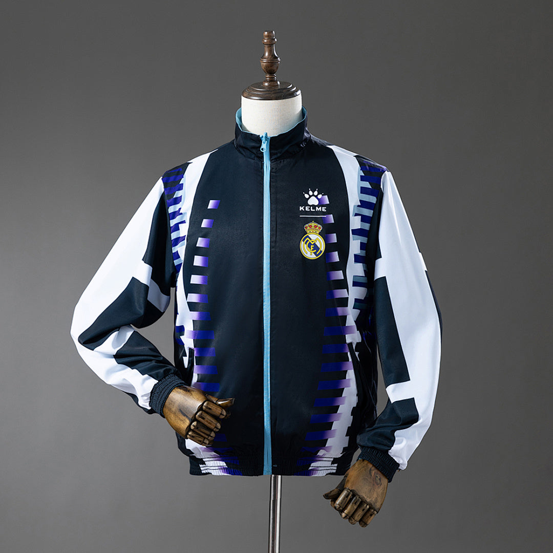 Corta-Vento Reversível Real Madrid - Azul-Marinho e Azul-Celeste
