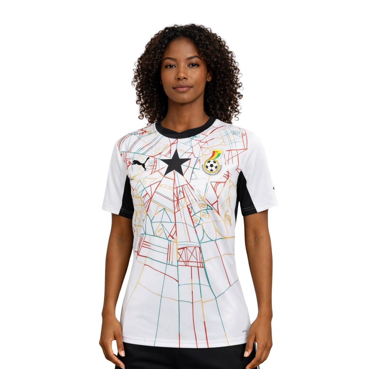 Camisola Ghana Principal 26/27 - Mundial 2026 - Versão Feminina