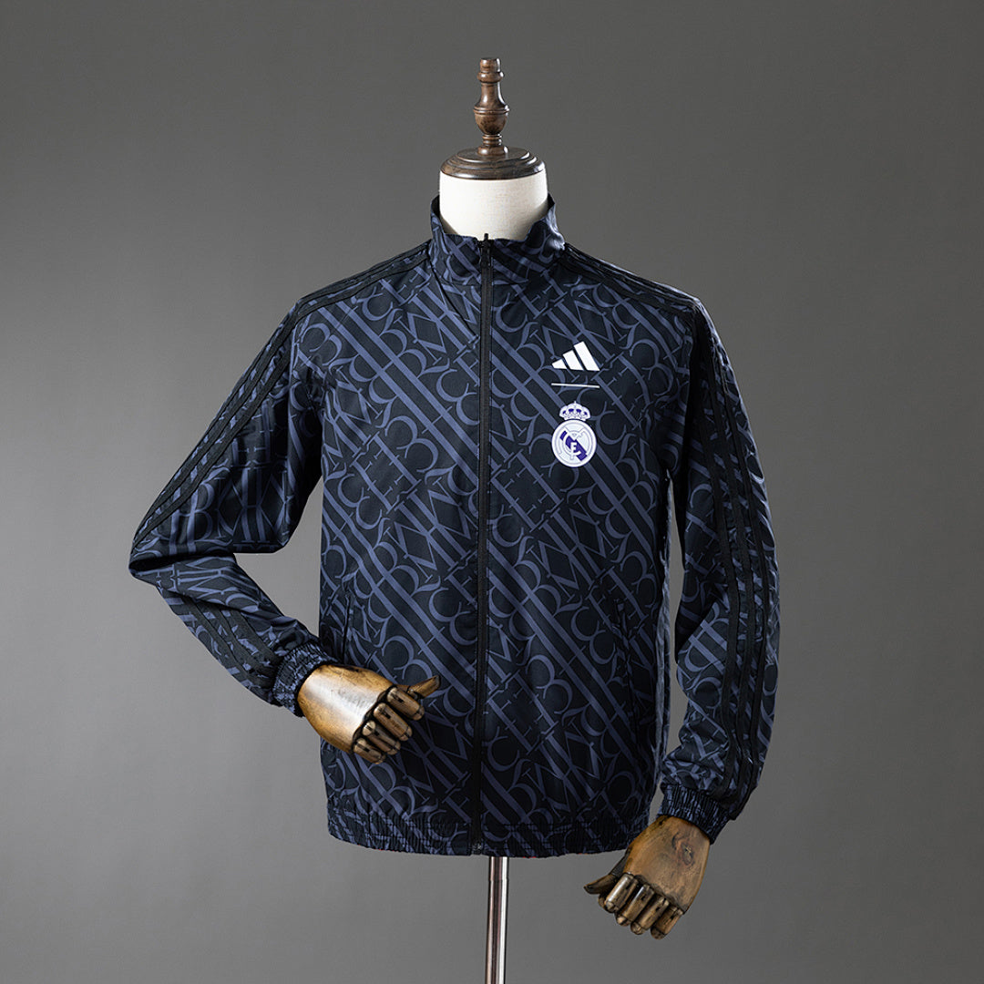 Corta-Vento Reversível Real Madrid - Vermelho e Azul-Marinho