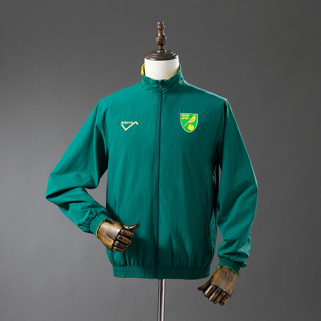 Corta-Vento Reversível Norwich City - Verde e Amarelo