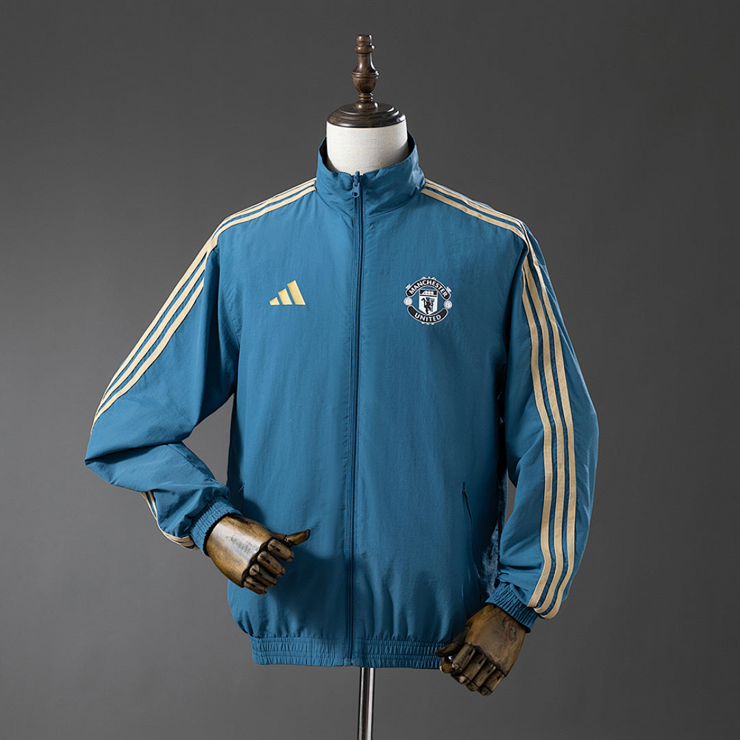 Corta-Vento Reversível Manchester United - Azul e Preto