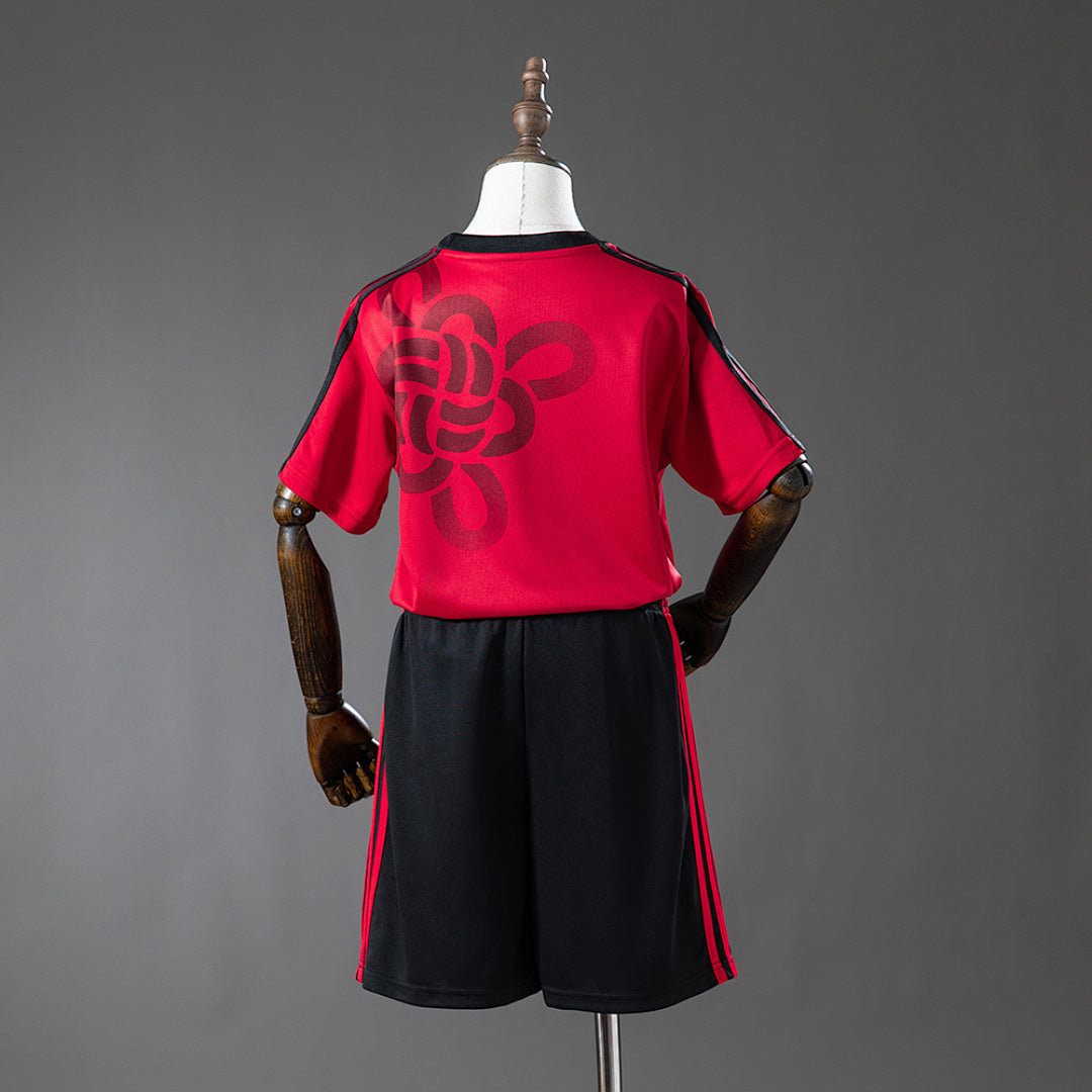 Kit Manchester United Edição Cultural Vermelha Criança 25/26