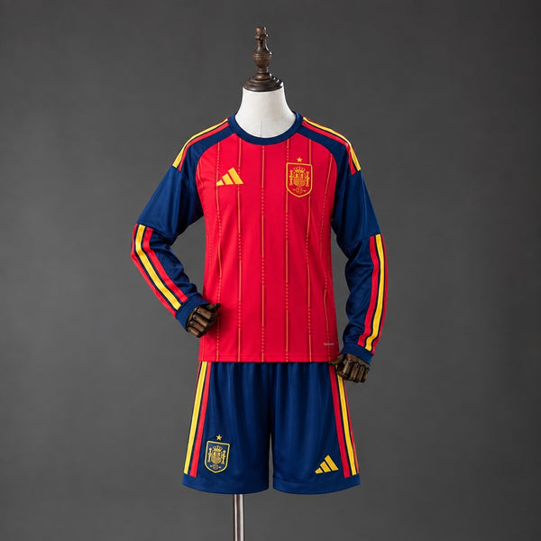 Kit Espanha Principal Criança 2026 - Manga Comprida
