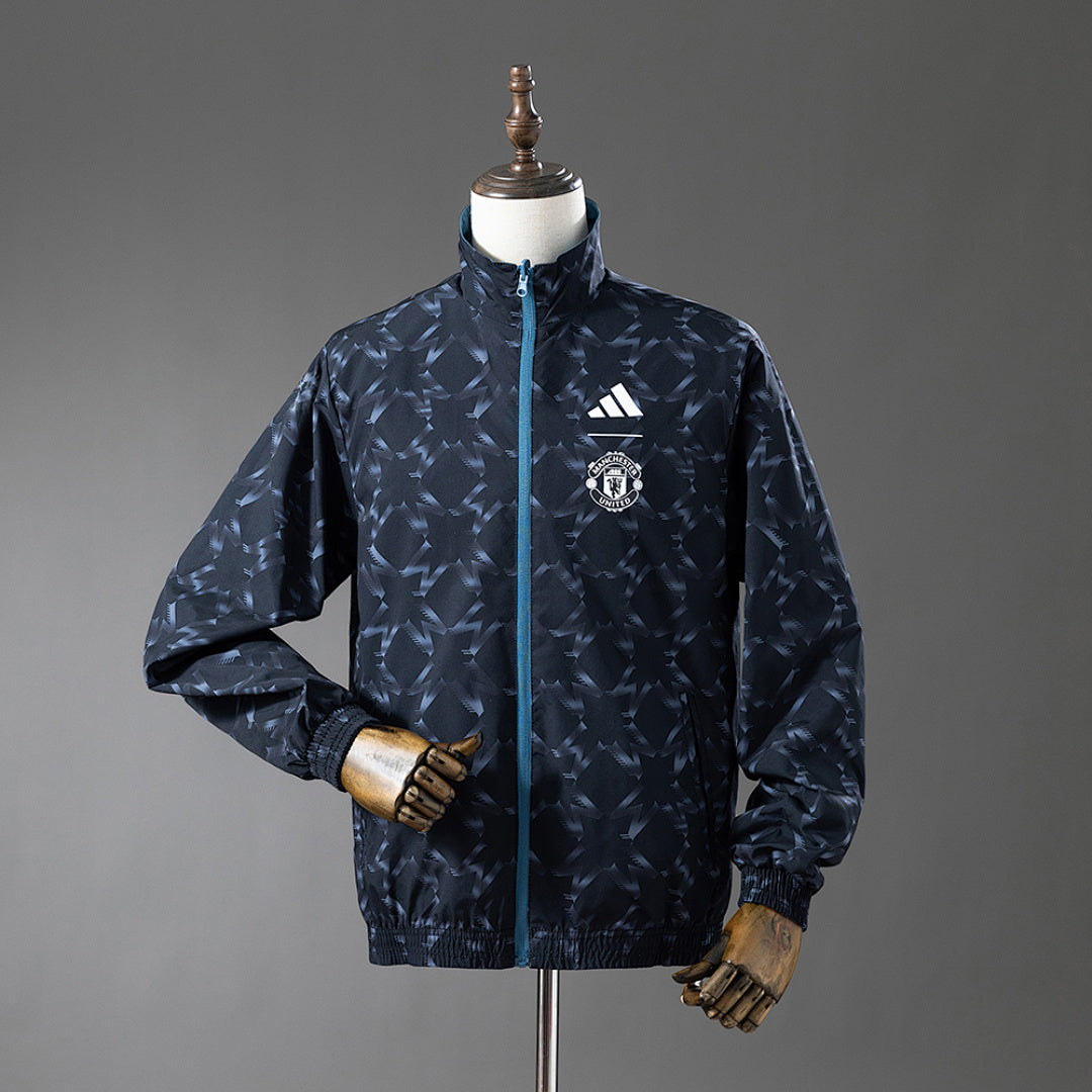 Corta-Vento Reversível Manchester United - Azul e Preto
