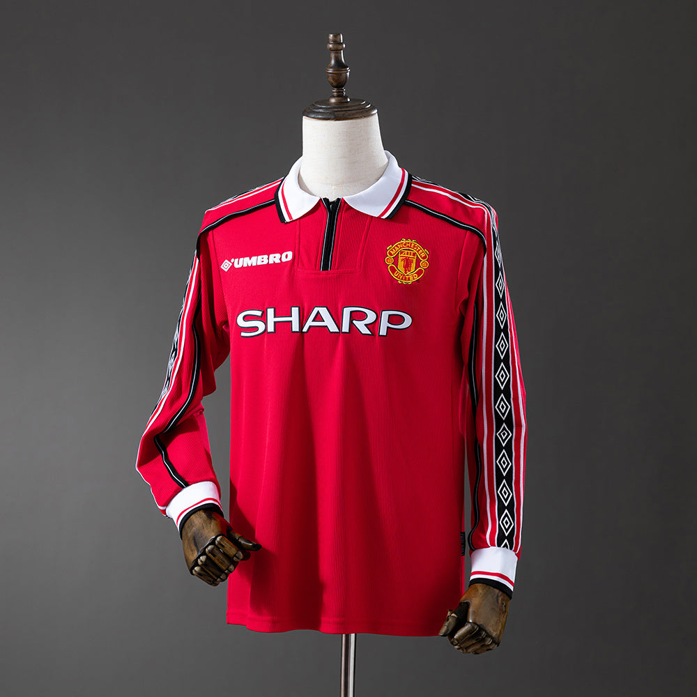 Camisola Manchester United Principal 98/99 Retro - Manga Comprida