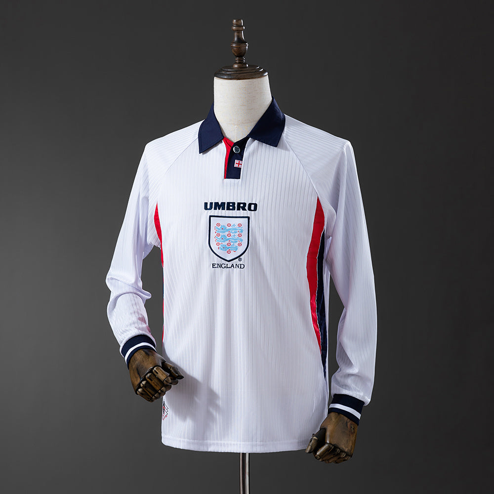 Camisola Inglaterra Principal 98/99 Retro - Manga Comprida