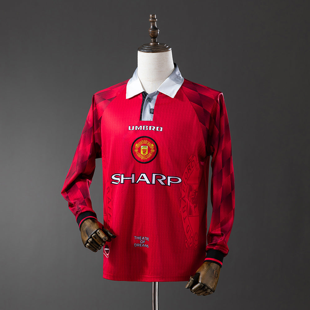 Camisola Manchester United Principal 96/97 Retro - Manga Comprida