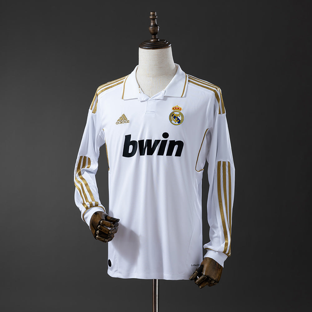 Camisola Real Madrid Principal 11/12 Retro - Manga Comprida