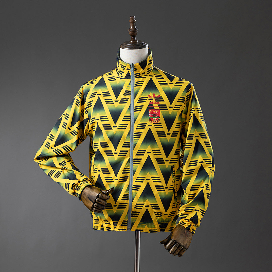 Corta-Vento Reversível Arsenal - Amarelo e Cinzento