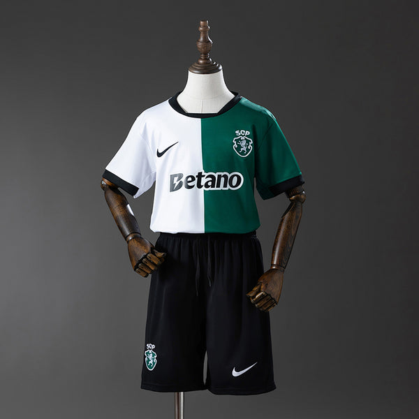 Kit Sporting Edição Especial Branca e Verde Criança