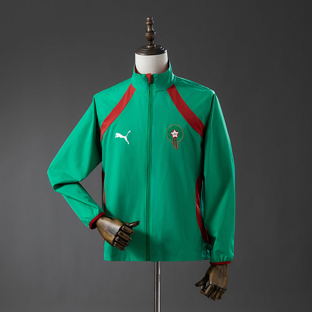 Corta-Vento Reversível Marrocos 2026 - Vermelho e Verde