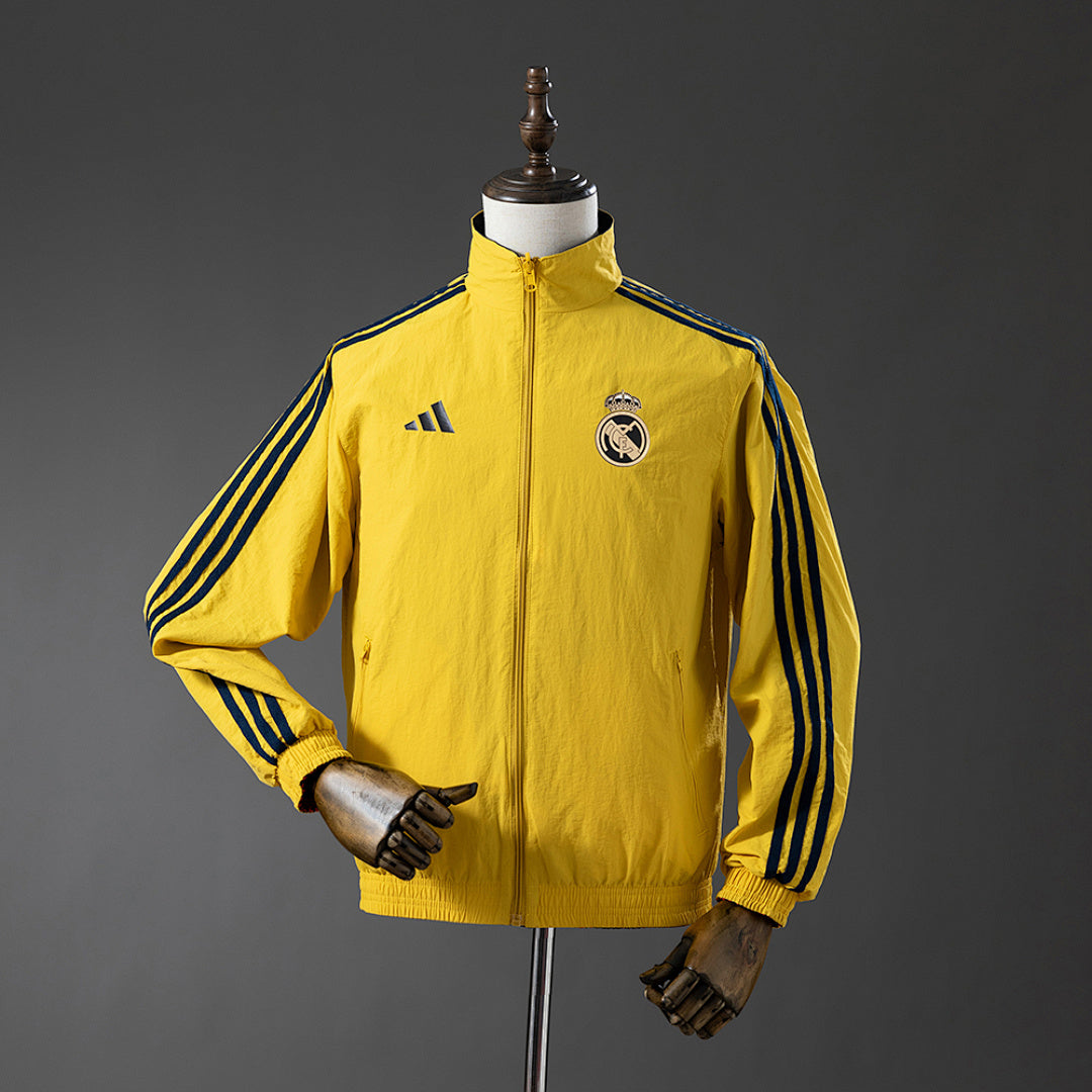 Corta-Vento Reversível Real Madrid - Amarelo e Vermelho