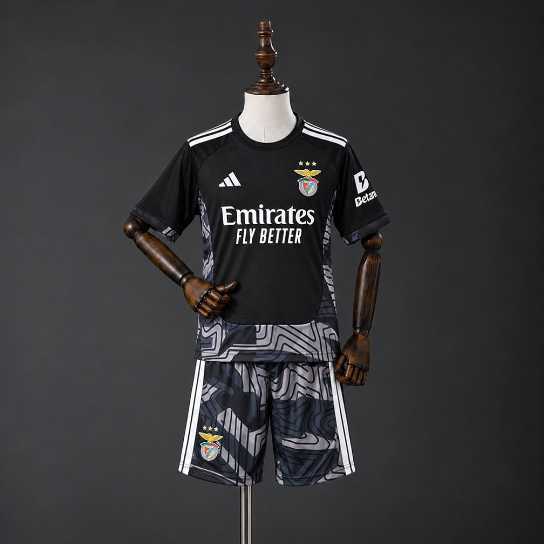 Kit Benfica Guarda-Redes Preta Criança 26/27
