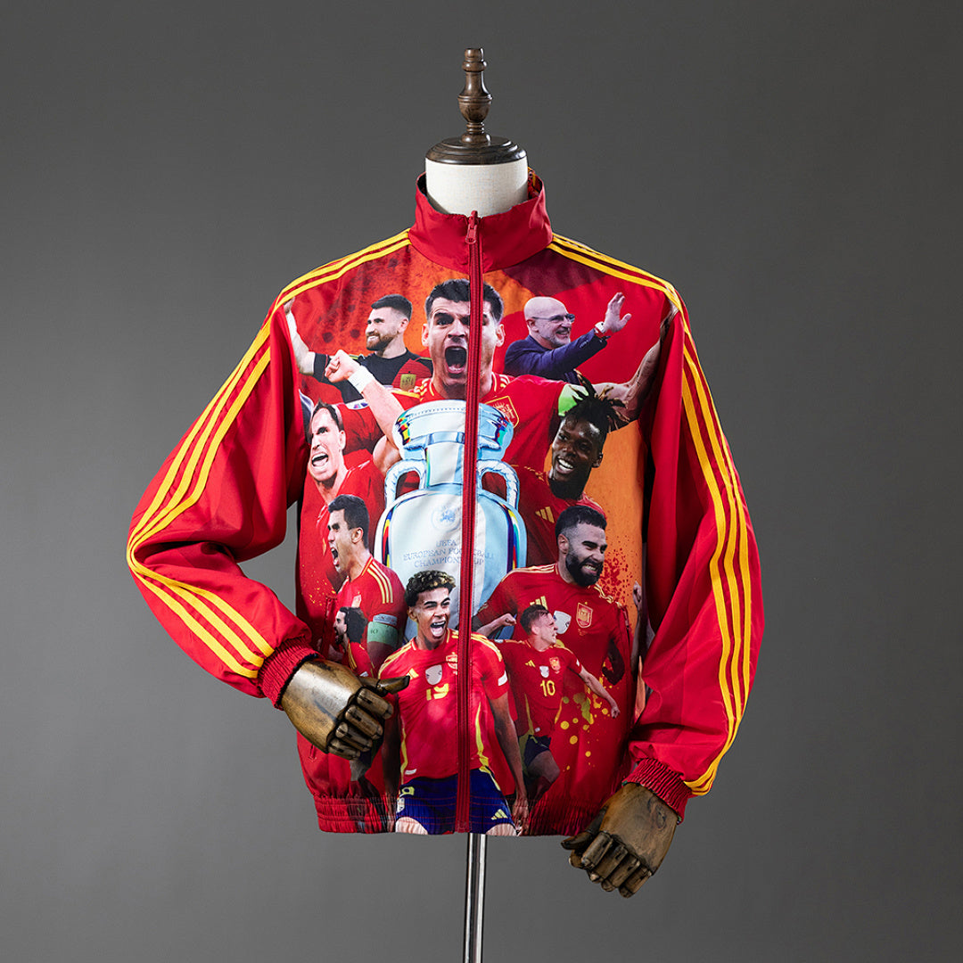 Corta-Vento Reversível Espanha Yamal - Vermelho