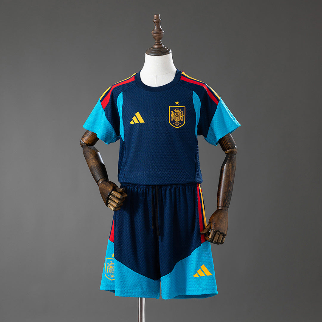 Kit Espanha Treino Azul-Royal Criança 2026