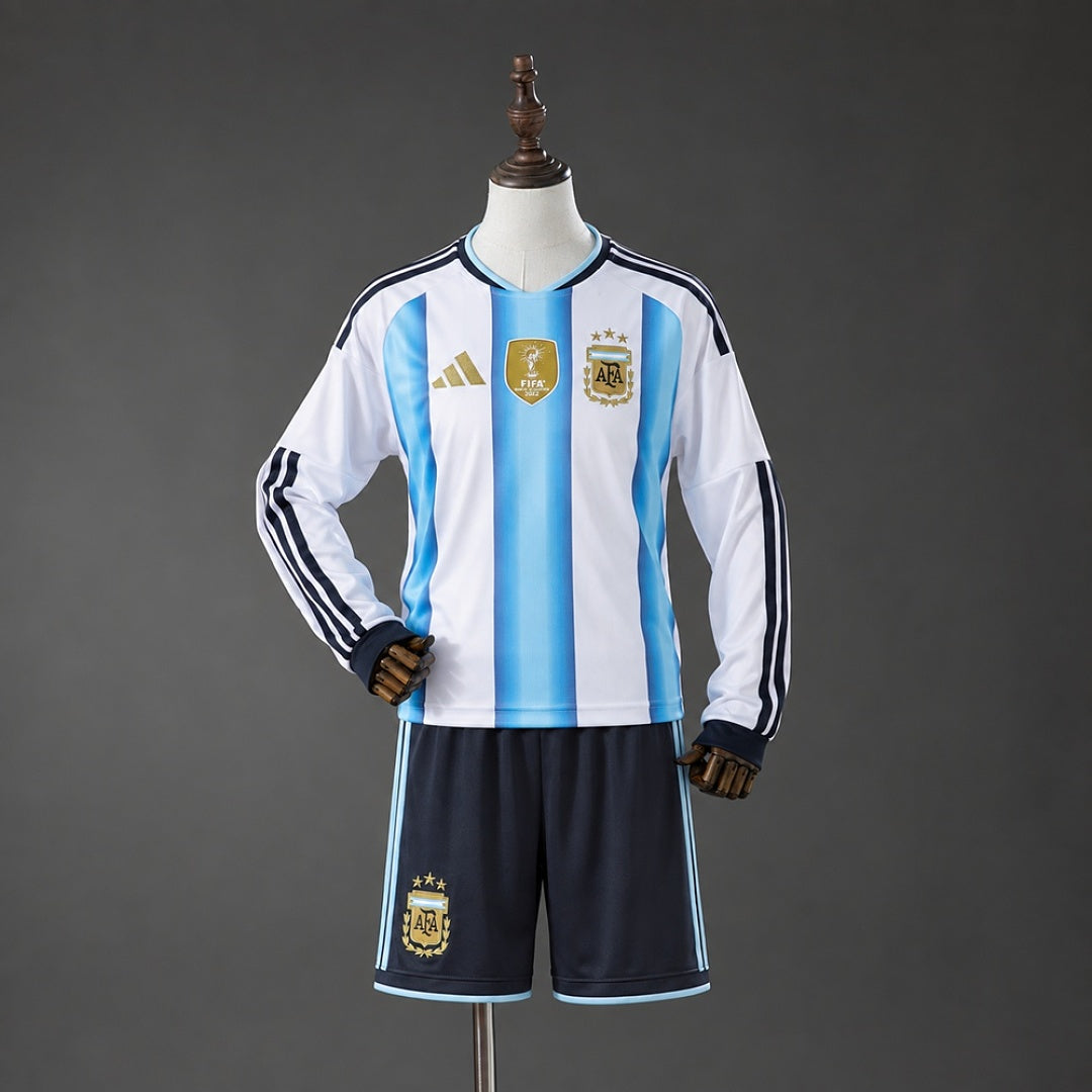 Kit Argentina Principal Criança 2026 - Manga Comprida