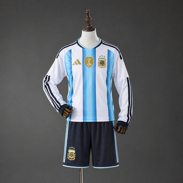 Kit Argentina Principal Criança 2026 - Manga Comprida