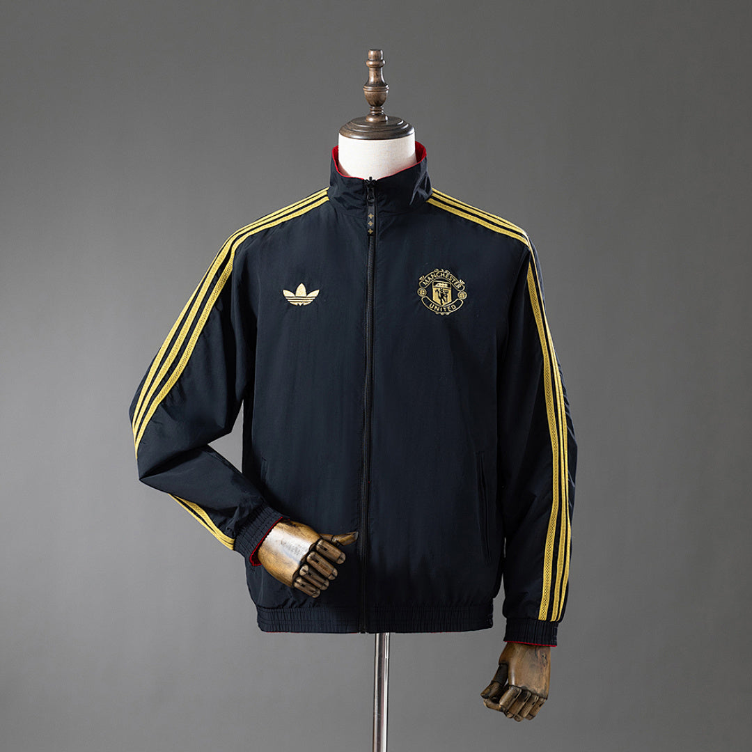 Corta-Vento Reversível Manchester United - Preto e Vermelho
