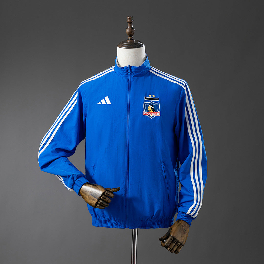Corta-Vento Reversível Colo Colo - Branco e Azul