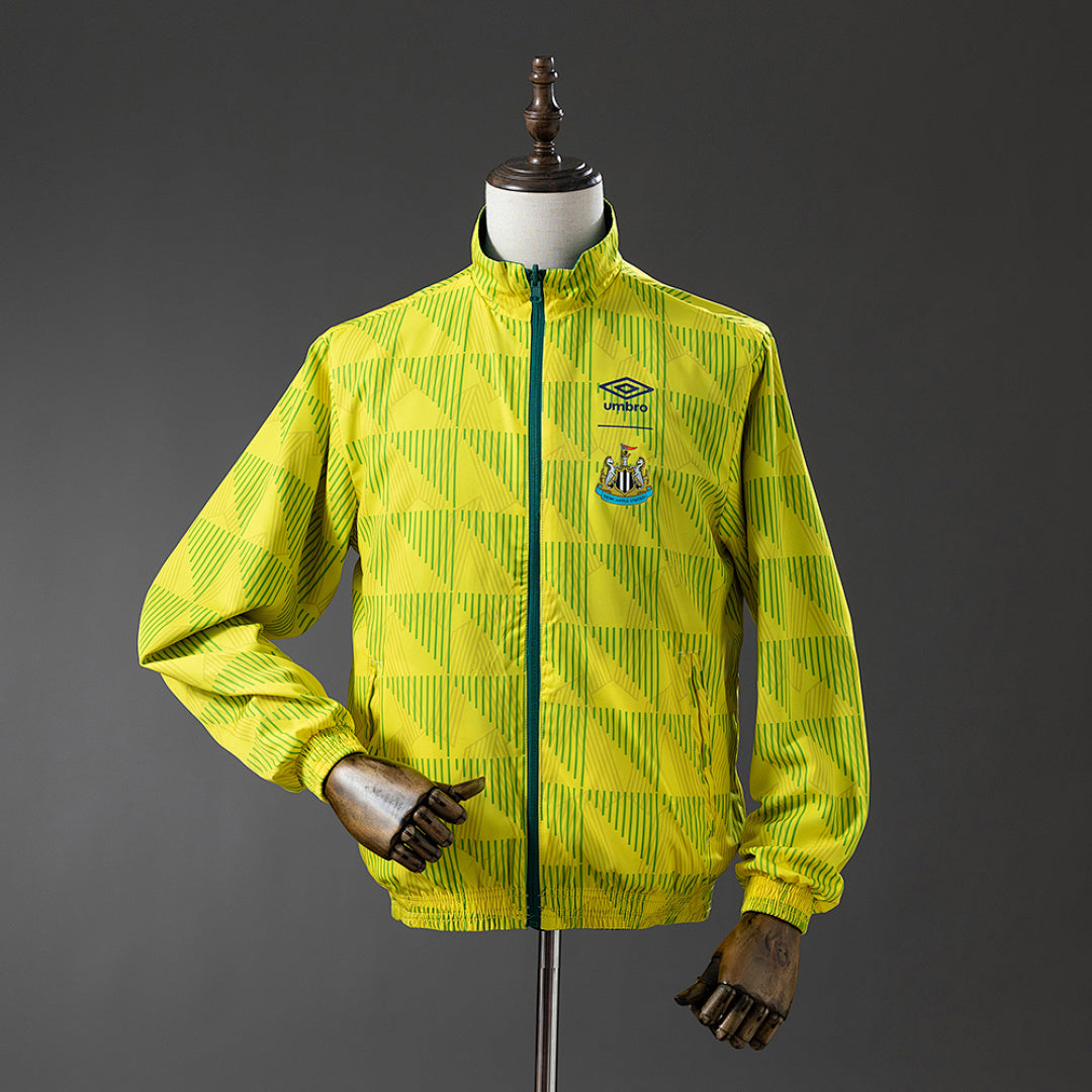 Corta-Vento Reversível Newcastle - Verde-Tropa e Amarelo
