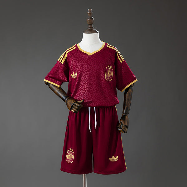 Kit Espanha Edição Especial 2 Estrelas Grená Criança 2026