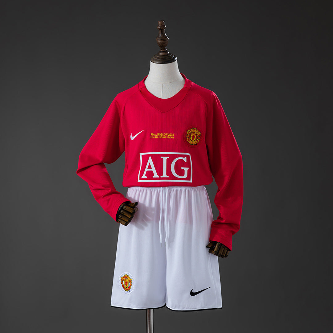 Kit Manchester United Principal Criança 07/08 - Manga Comprida