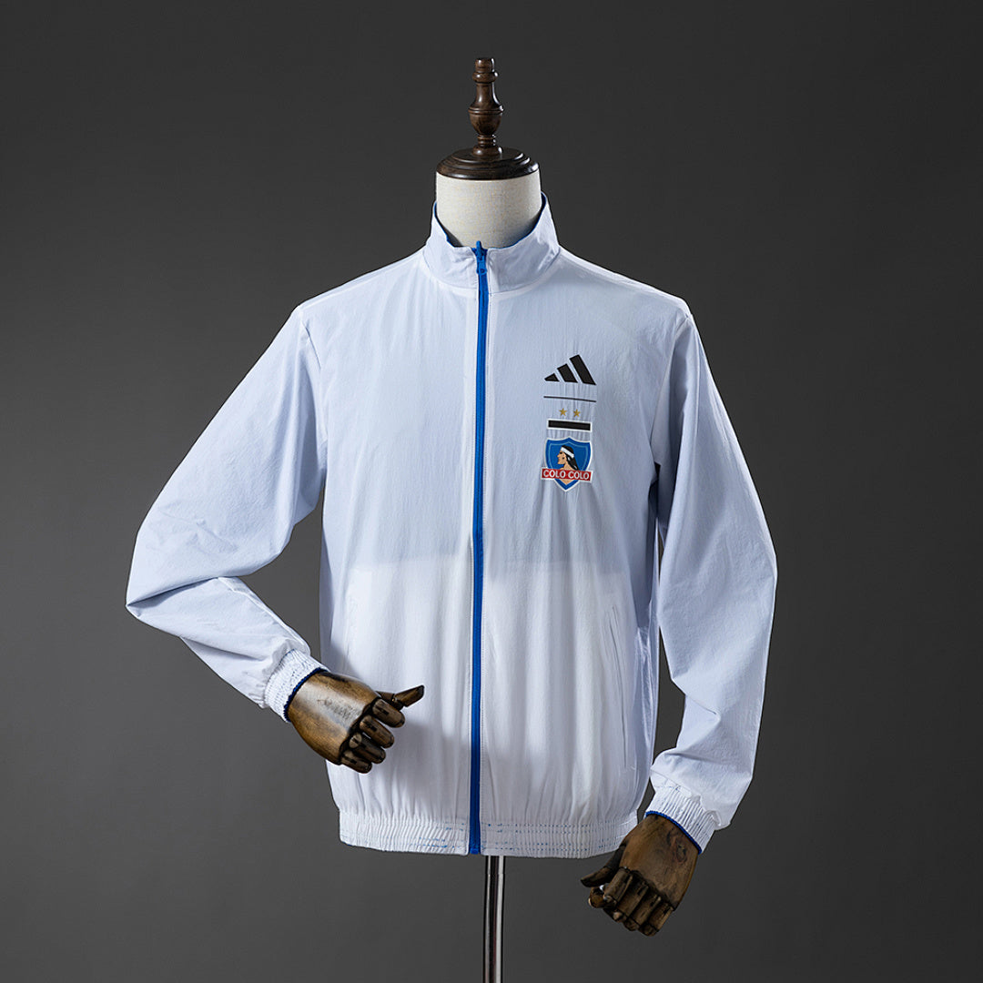 Corta-Vento Reversível Colo Colo - Branco e Azul