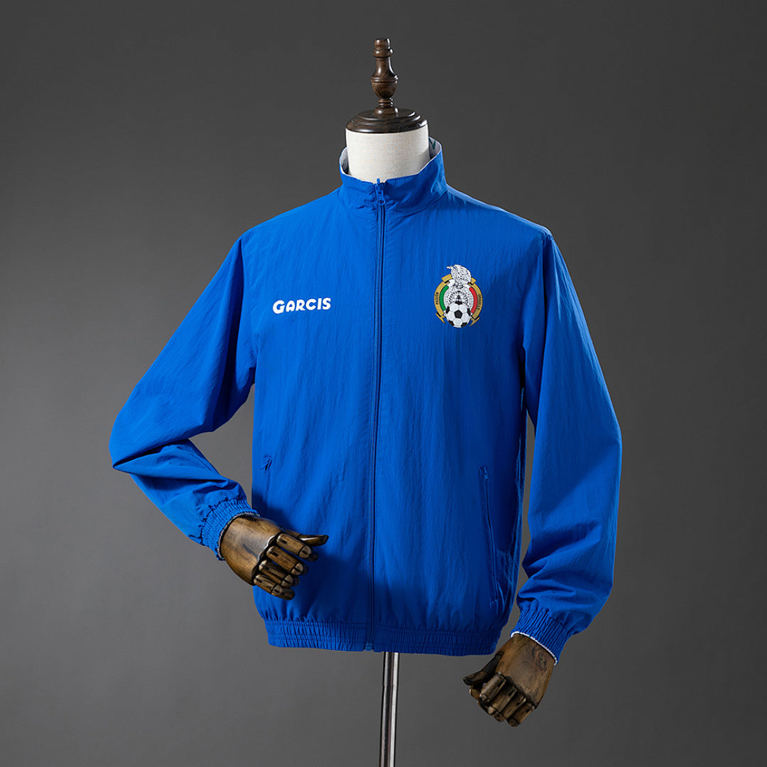 Corta-Vento Reversível México - Branco e Azul