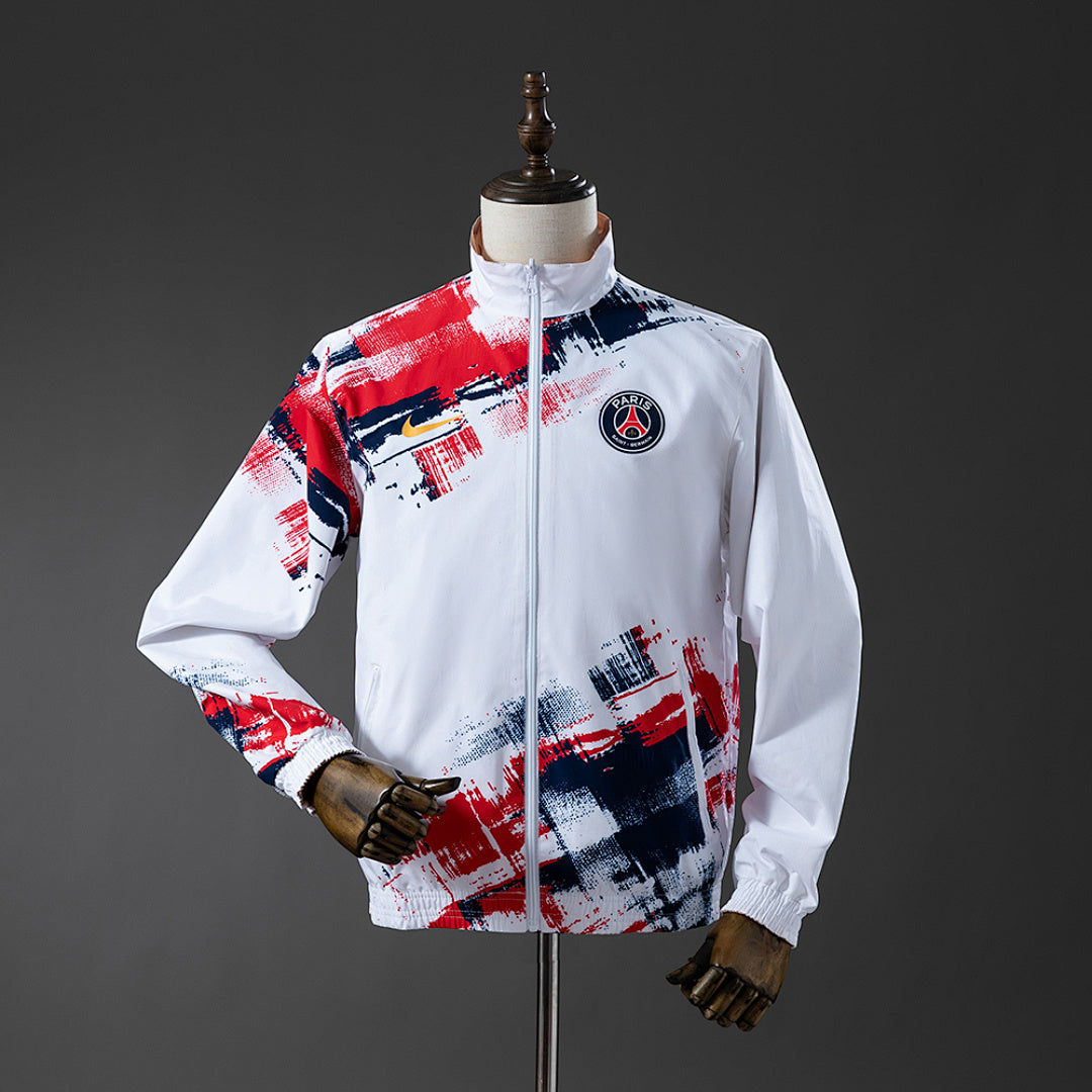 Corta-Vento Reversível PSG - Branco e Castanho